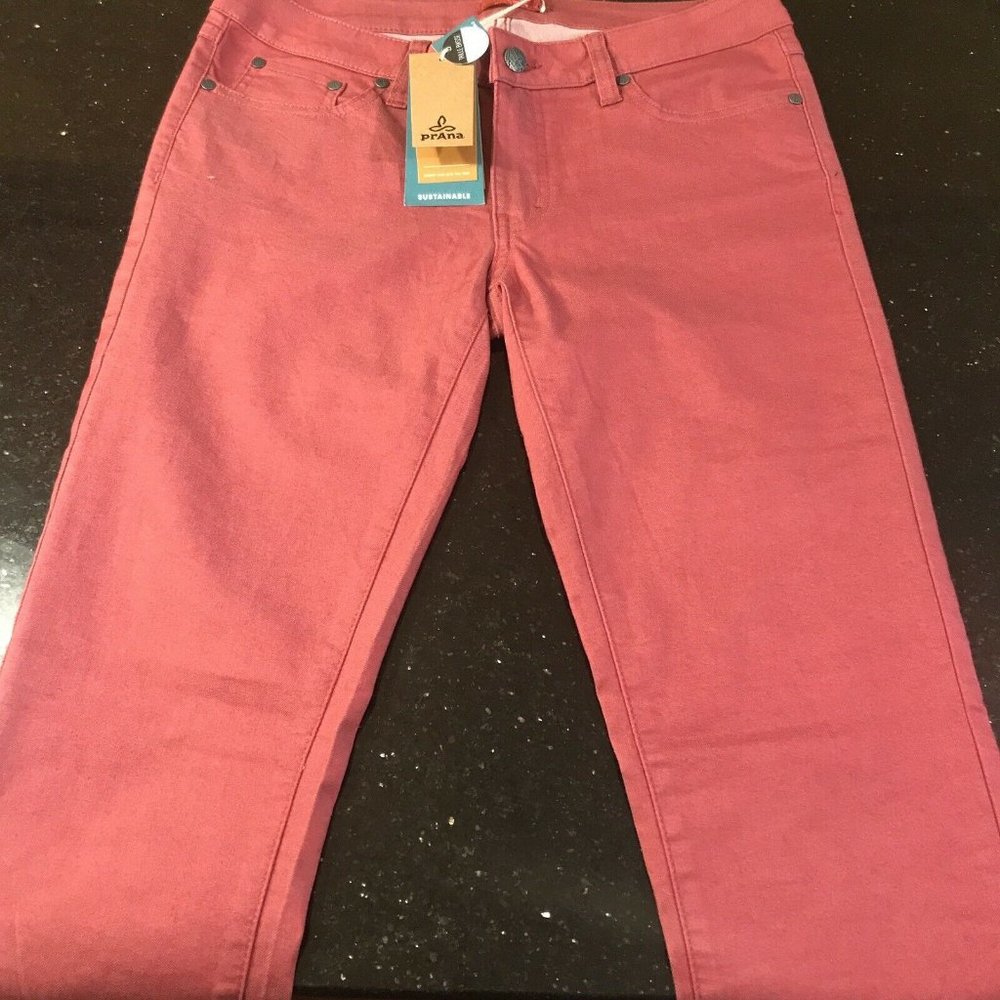 NEW w/tags Prana Rose Denim Jeans SZ 8 Low Rise Fitted Stretch 5-Pocket MFSR $98